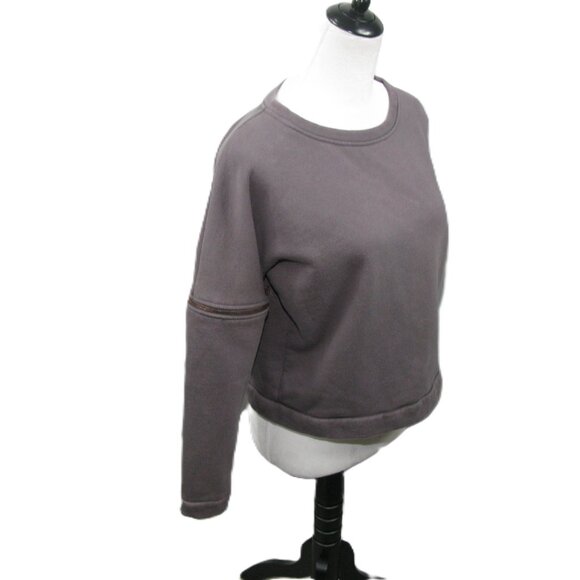 Lime & Vine Gray Sweatshirt with Rose Gold Zippers Size Medium - Picture 5 of 6